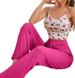 Pajama Set Floral Soft Sleepwear