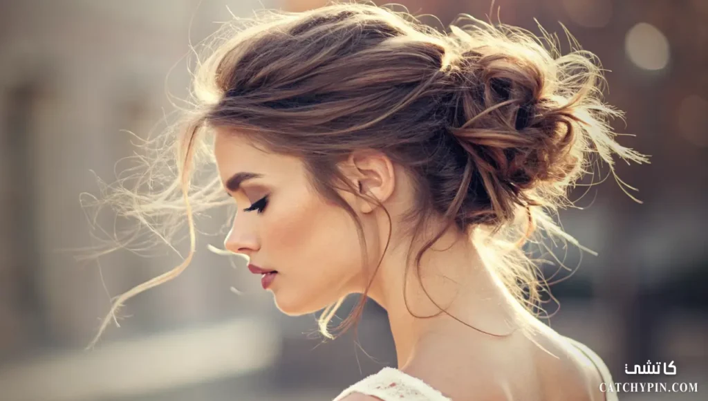 طريقة عمل الكعكة المرفوعة المفتوحة بأسلوب أنيق تسريحة الكعكة المرفوعة المفتوحة بأناقة طبيعية