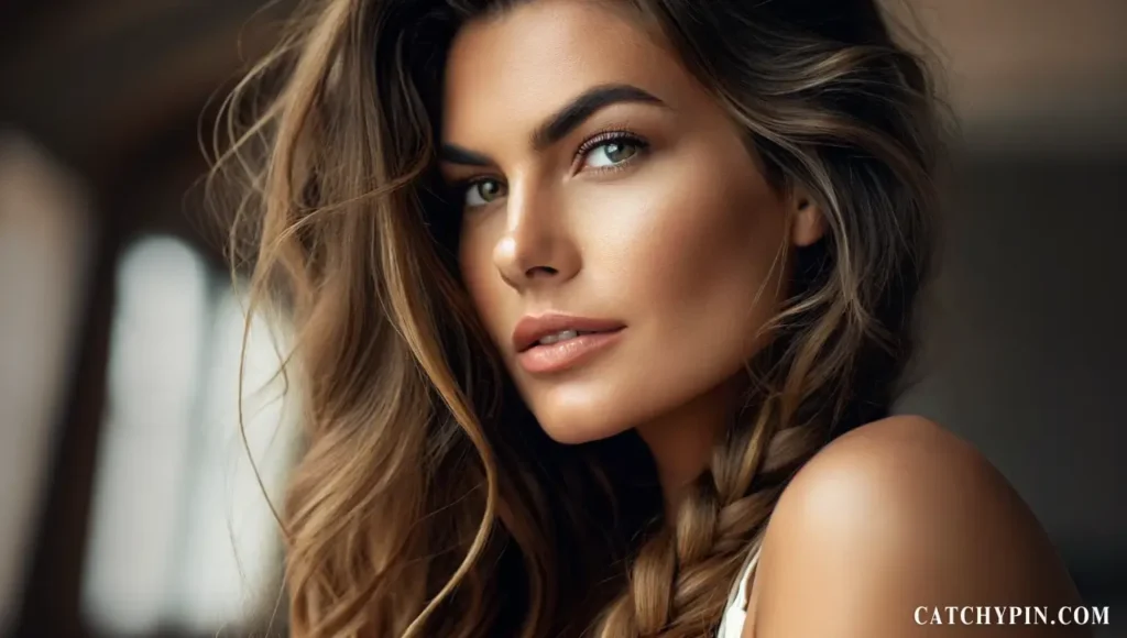 تسريحة ضفيرة جانبية منسدلة بأسلوب ناعم وأنثوي