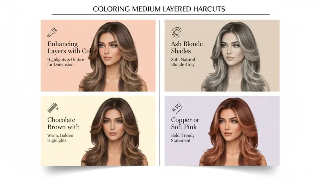 أفضل ألوان الصبغات للشعر المدرج المتوسط