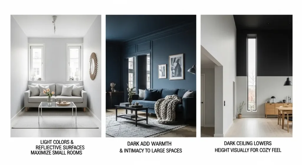 الوان دهانات الحوائط بالصور غرف صغيرة وكبيرة بأسلوب ألوان مناسب ومساحات متناسقة