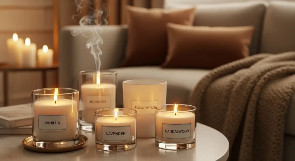 الشموع المعطرة في ديكور المنزل لمسة فخامة وهدوء