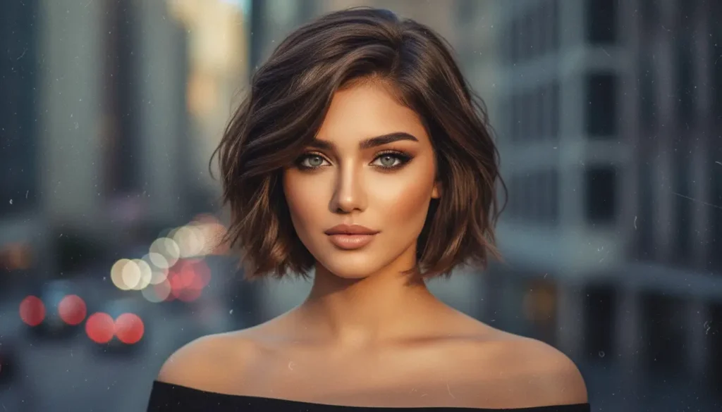 قصات شعر مدرج فرنسي للوجه المربع