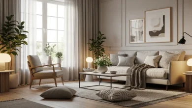 ديكور منزل هادئ ومريح: أسرار أجواء مريحة وعصرية