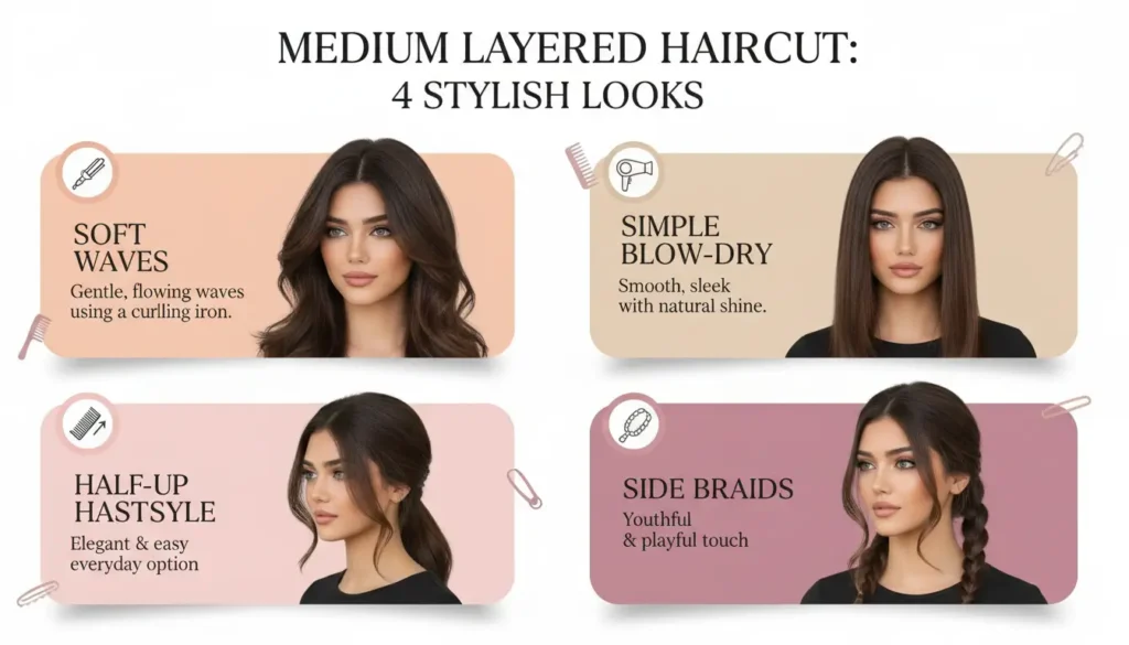 طرق تصفيف القصة المدرجة المتوسطة