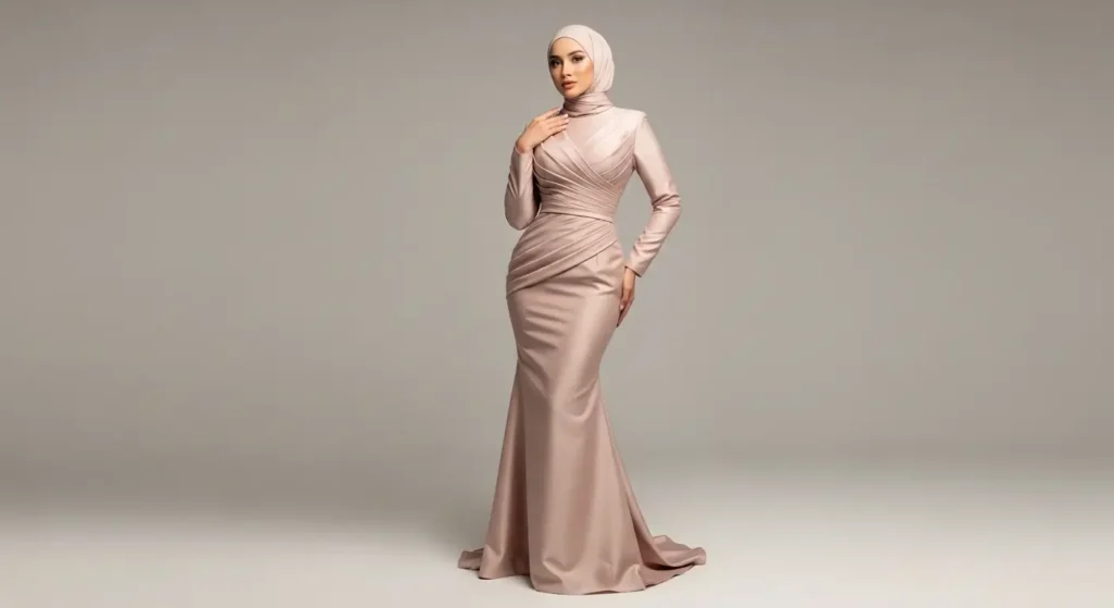 فستان حورية البحر يناسب الجسم الساعة الرملية أفضل فساتين سواريه محجبات للجسم الساعة الرملية