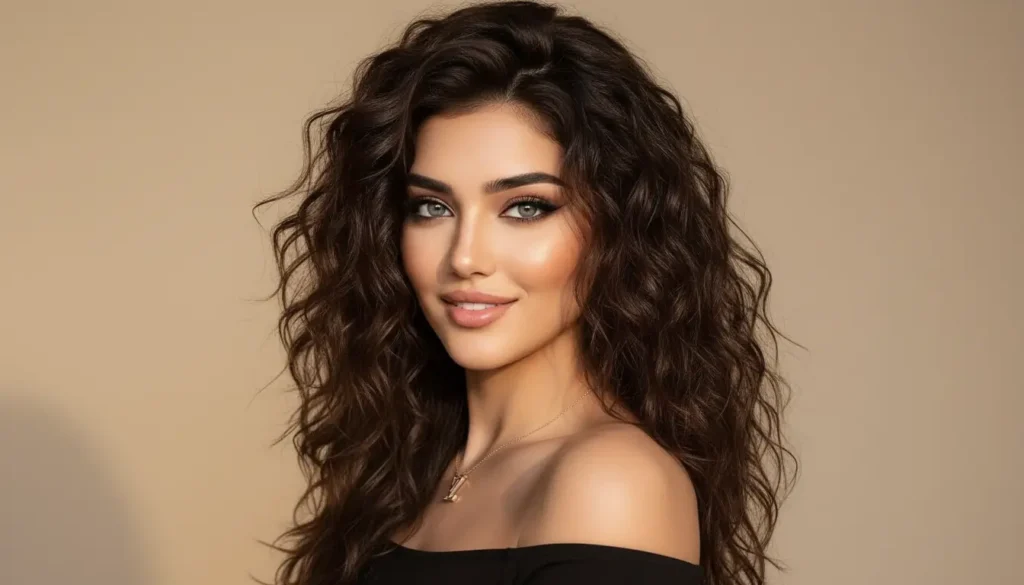 قصة شعر مدرج متوسط كيرلي بحيوية طبيعية