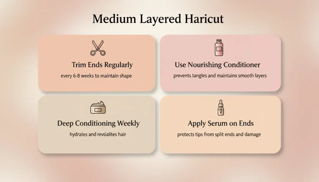 طرق العناية بالشعر المدرج المتوسط