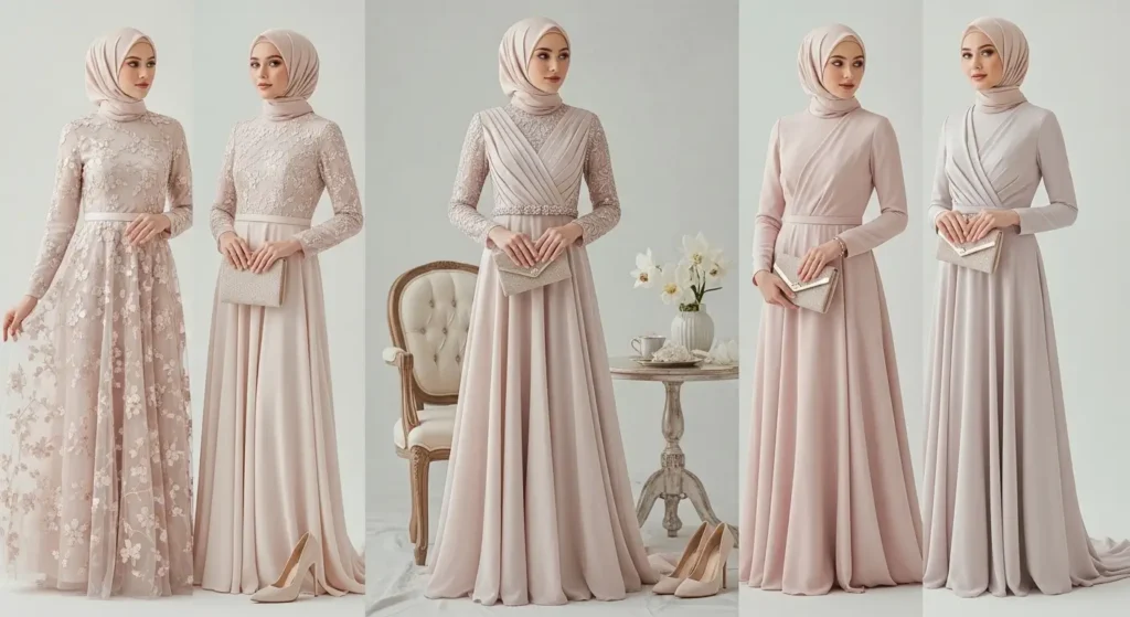 أفضل النصائح لاختيار فساتين سواريه محجبات أنيقة فساتين سواريه محجبات مع حجاب وإكسسوارات متناسقة