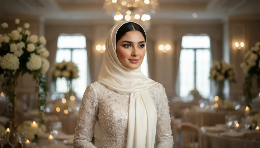 تسريحات شعر للاعراس للمحجبات بإطلالة أنيقة تسريحات شعر للاعراس للمحجبات بإطلالة أنيقة