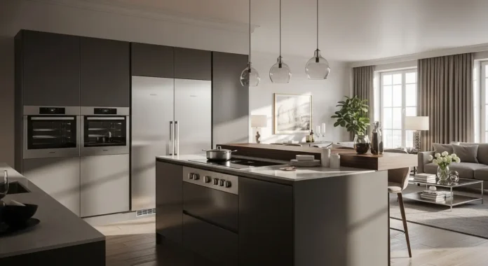 أفضل الطرق لتصميم مطبخ امريكي مفتوح على الصالة بشكل عصري