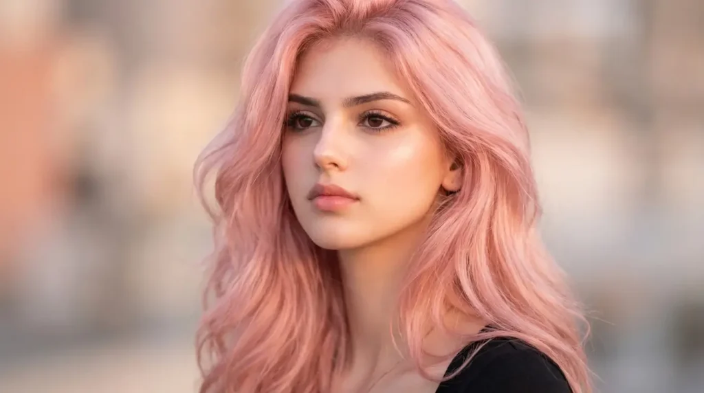 لون شعر باستيل لإطلالة حالمة لون شعر وردي باستيل يبرز النعومة والجمال الطبيعي