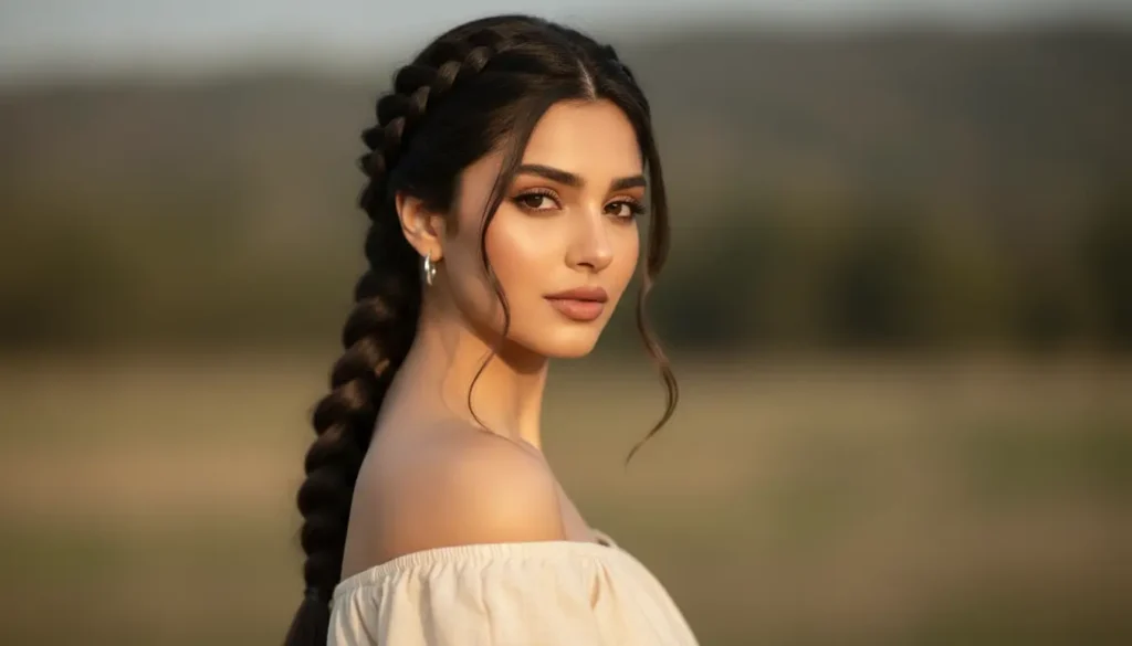 طريقة عمل الضفيرة الهولندية لإطلالة أنيقة وجذابة تسريحة الضفيرة الهولندية الجميلة