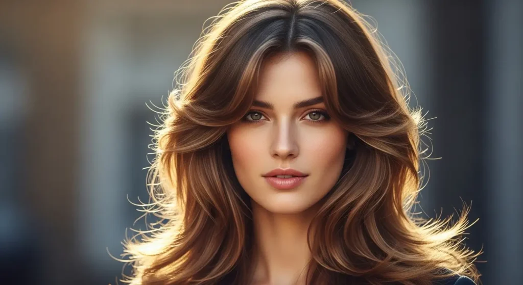 القصة المدرجة مع الحجم عند التاج تمنح شعرك كثافة وحركة رائعة أسلوب شبابي وحيوي للشعر الطويل مع حجم طبيعي عند التاج