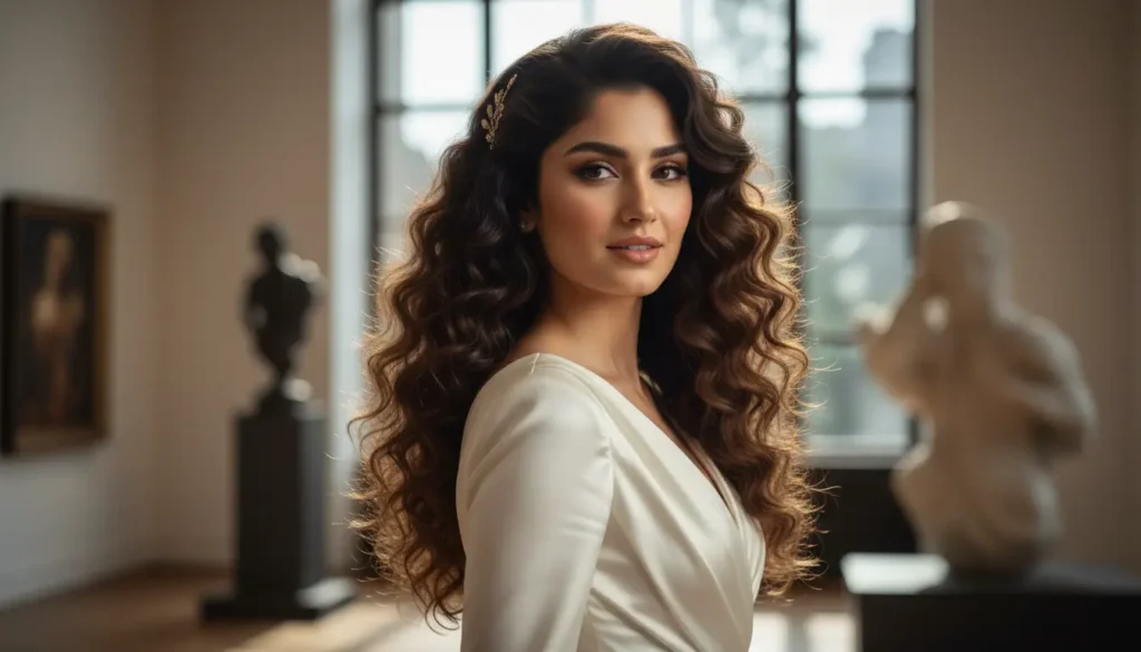 أروع تسريحات الشعر المجعد للعروس بإطلالة جريئة وعصرية تسريحة شعر مجعد لعروس بإطلالة أنيقة وجذابة