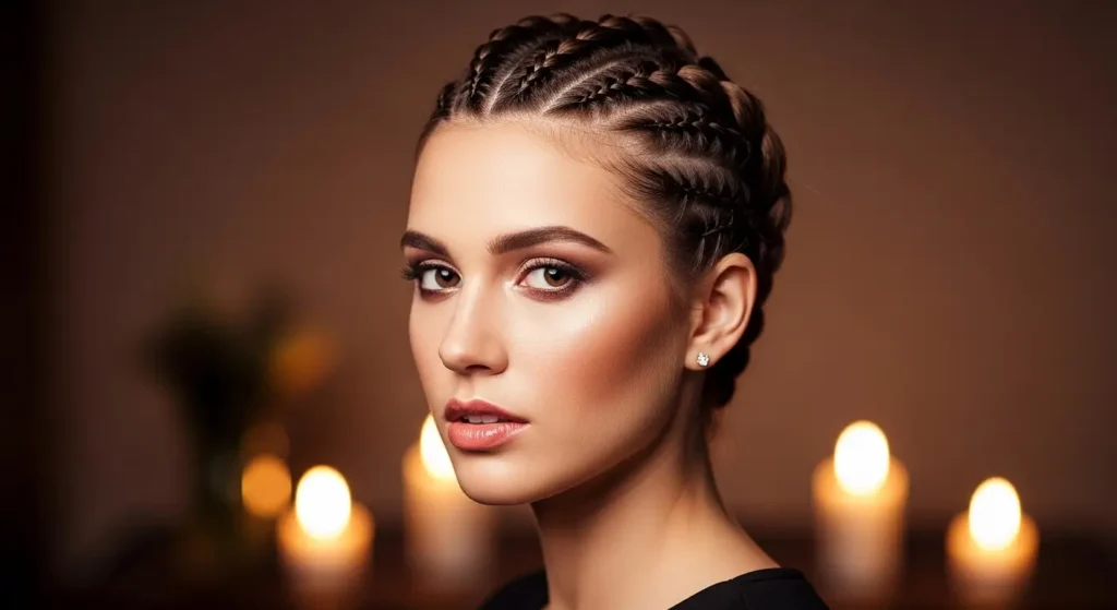 تسريحات الضفائر للشعر القصير لإطلالة ناعمة ومميزة تسريحة ضفائر أنيقة للشعر القصير