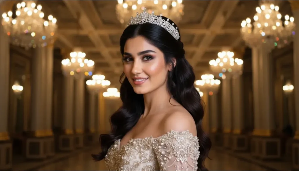 أروع تسريحات الشعر بالتاج للعروس لإطلالة ملكية وجذابة تسريحة شعر بتاج لعروس بإطلالة أنيقة وفخمة