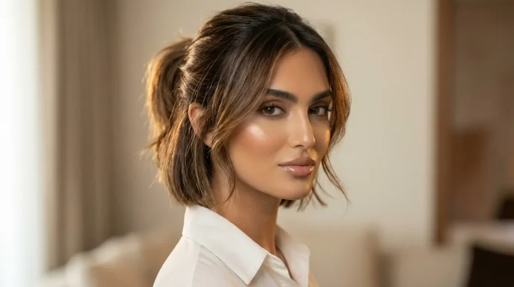 تسريحات ذيل الحصان للشعر القصير بإطلالة أنيقة