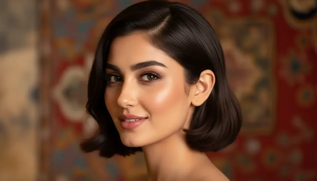 تسريحات شعر قصير للمناسبات بتسريحة الفرق الجانبي الأنيقة تسريحات شعر قصير للمناسبات بتسريحة الفرق الجانبي