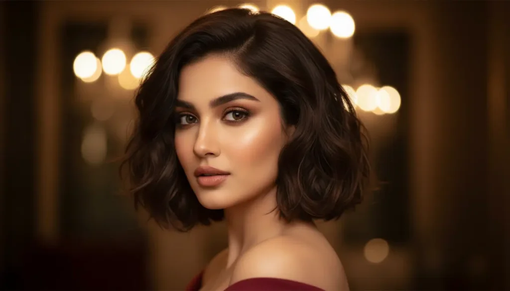 تسريحات شعر قصير للمناسبات بتسريحة الويفي الناعم تسريحات شعر قصير للمناسبات بتسريحة الويفي الناعم