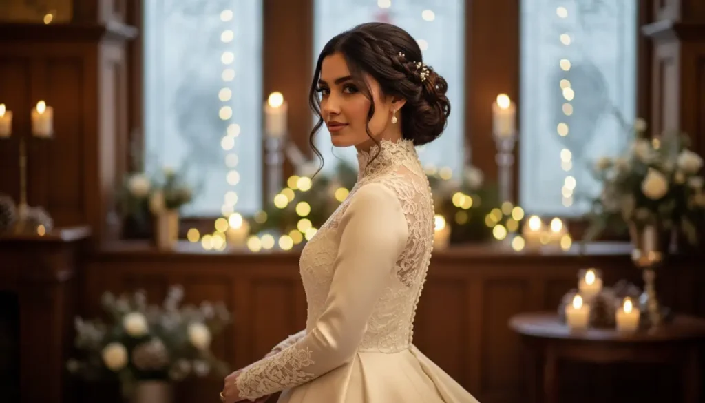 أجمل تسريحات شعر للاعراس في الشتاء لعروس بإطلالة راقية تسريحات شعر للاعراس في الشتاء لعروس بإطلالة فاخرة