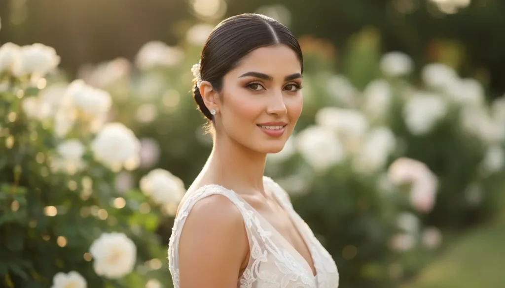 أروع التسريحات الصيفية للعروس بإطلالة عملية وجذابة تسريحة شعر مرفوعة لعروس في الصيف بإطلالة منعشة