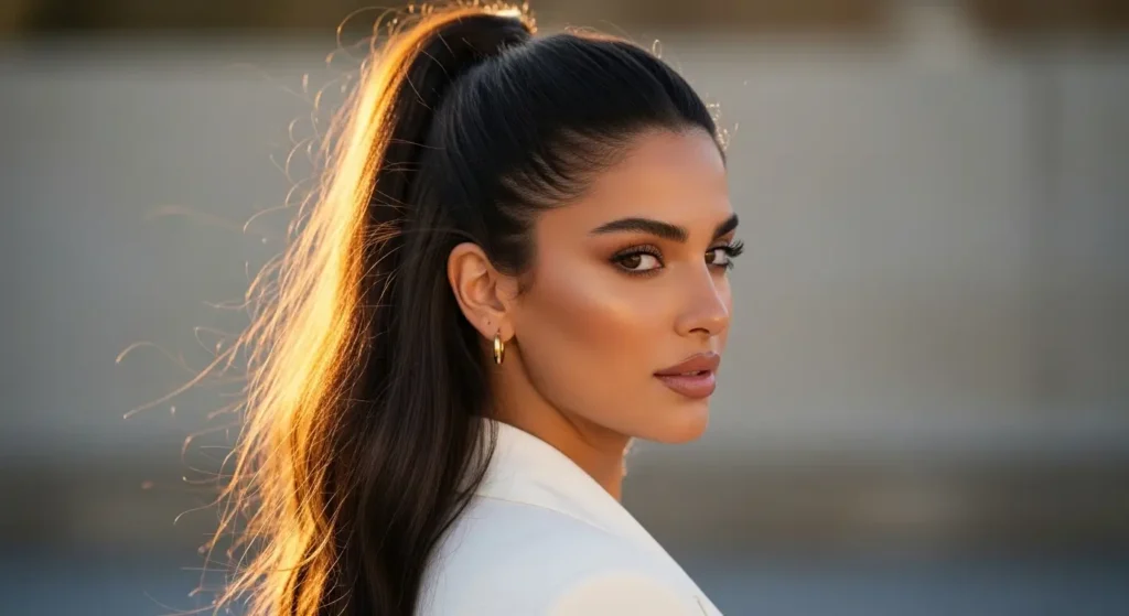 تسريحة ذيل الحصان العالي بأسلوب أنيق وجذاب أفضل طريقة لتسريحة ذيل الحصان العالي الأنيقة