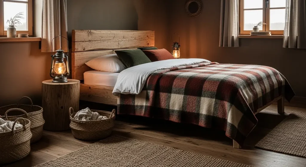 تصاميم غرف نوم ريفية طبيعة تصاميم غرف نوم ريفية تجمع بين المواد الخام واللمسات الريفية الأصيلة