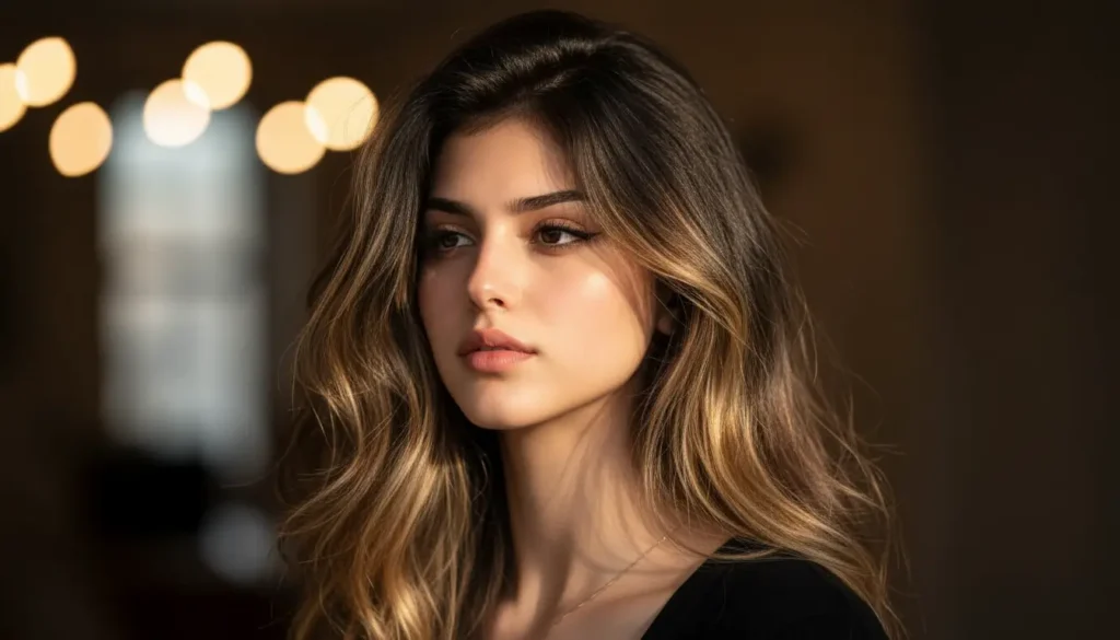 خصلات هايلايت لإطلالة مشرقة وأنيقة هايلايت يمنح الشعر بريقًا ويبرز ملامح الوجه