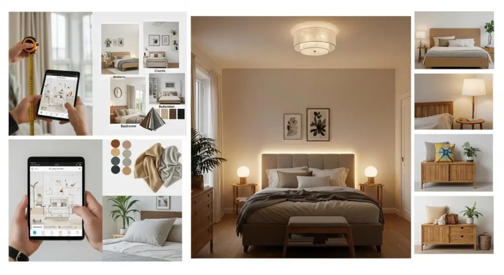 دليل اختيار غرف النوم.: 7 خطوات لتصميم أحلامك دليل شامل لاختيار تصاميم غرف نوم مثالية: نصائح وأمثلة وتطبيقات إبداعية