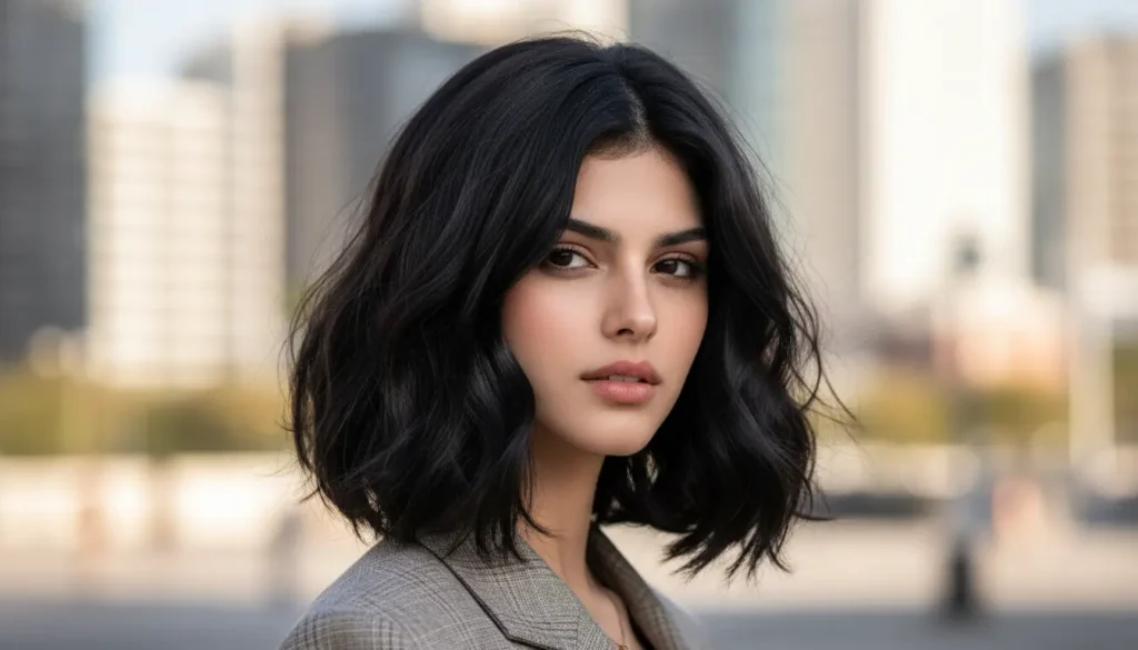 البوب المدرج للوجوه البيضاوية والدائرية تسريحة قصيرة رائعة تدرجات الشعر في البوب المدرج تضيف حركة وانسيابية طبيعية