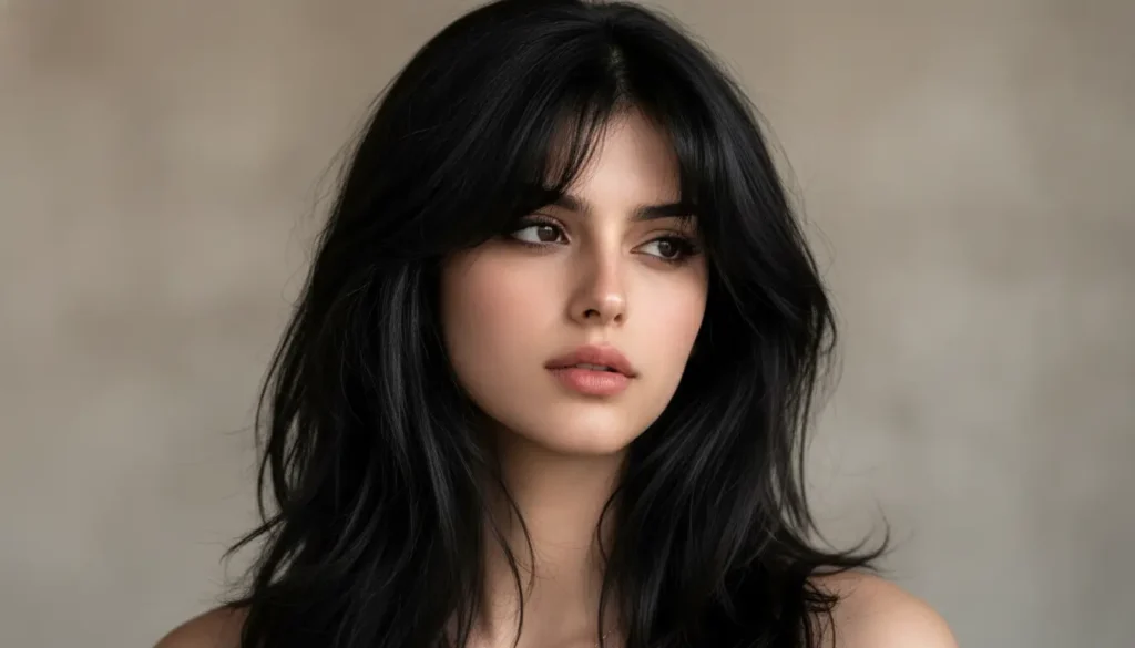 المدرج مع غرة جانبية للوجوه البيضاوية والطويلة تسريحة رائعة تدرجات الشعر مع الغرة الجانبية تضيف حركة وانسيابية طبيعية