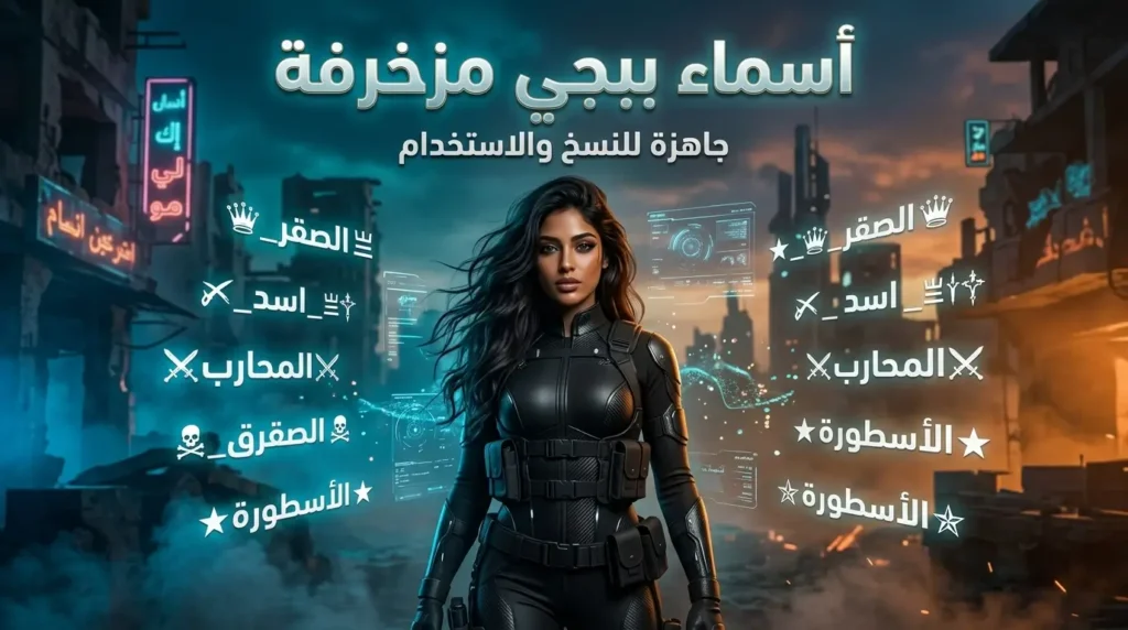 أسماء ببجي مزخرفة جاهزة للنسخ بأحدث الرموز والزخارف الفخمة أسماء ببجي مزخرفة جاهزة للنسخ برموز احترافية مميزة