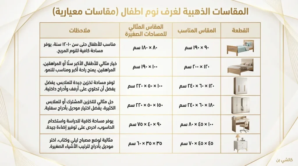 دليل اختيار مقاسات غرف نوم اطفال المناسبة للمساحة المتوفرة بدقة تعرف على مقاسات غرف نوم اطفال المناسبة لكل مساحة