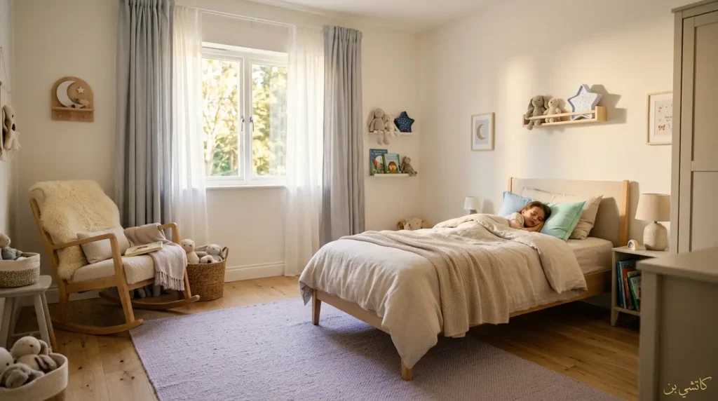 أفضل الألوان الهادئة في غرف نوم اطفال لتعزيز الراحة والنوم العميق الألوان الهادئة في غرف نوم اطفال تساعد على النوم العميق