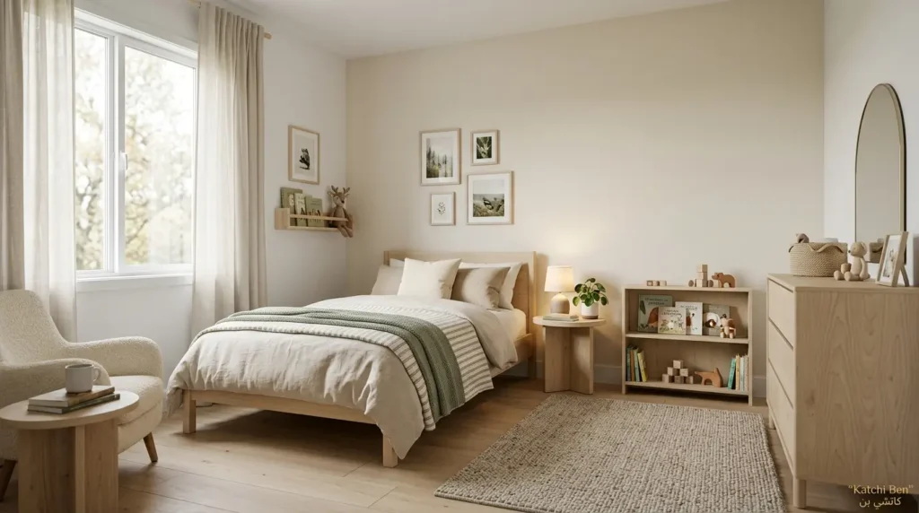 تصميم غرف نوم اطفال بطابع إسكندنافي بسيط وهادئ ومريح غرف نوم اطفال إسكندنافية تساعد على التركيز والهدوء