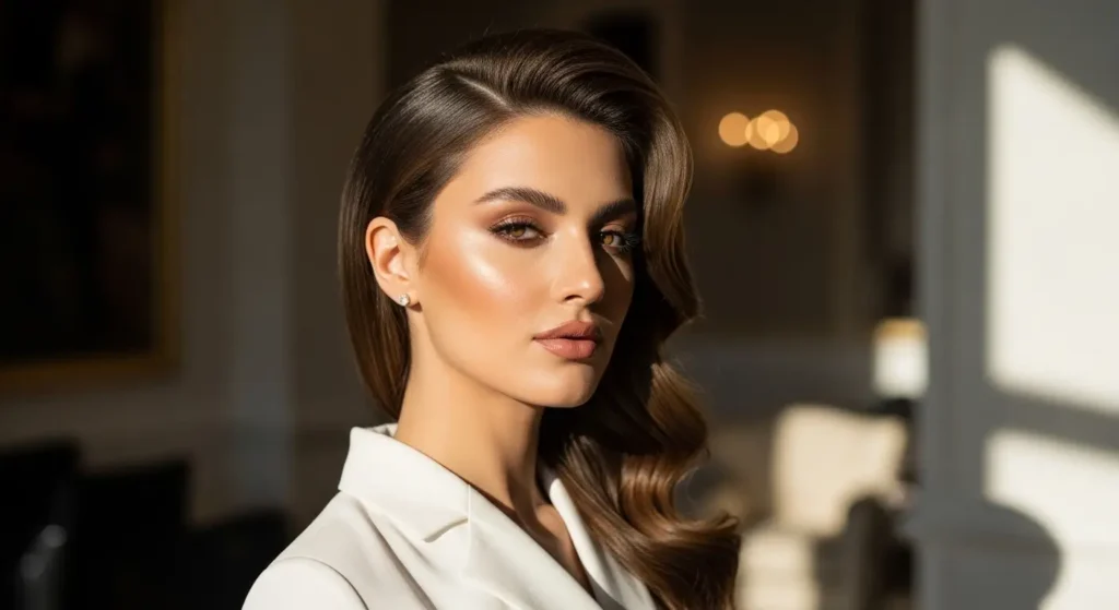 الفرق الجانبي الكلاسيكي يمنحك إطلالة جذابة ومتجددة تصفيفة فرق جانبي كلاسيكي بحجم وأناقة طبيعية