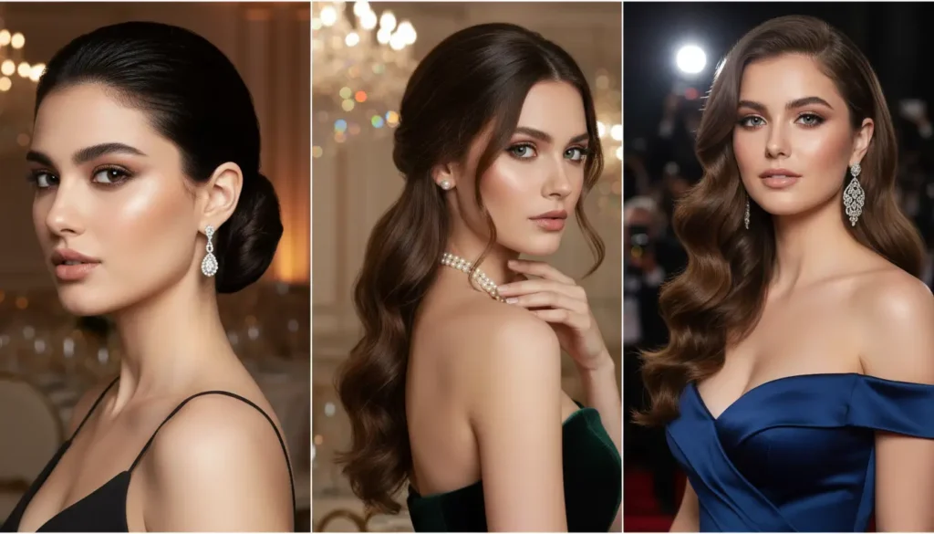 تسريحات الشعر السواريه لإطلالة فاخرة وأنيقة في السهرات تسريحات الشعر السواريه بالكعكة أو موجات هوليوودية