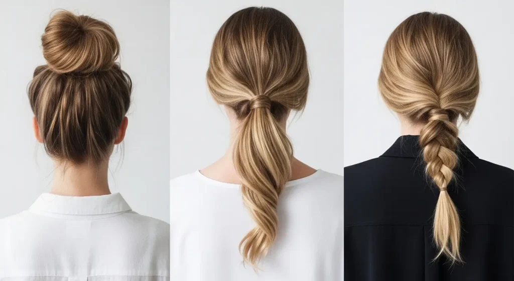 تسريحات الشعر اليومية للشعر الناعم تمنح إطلالة أنيقة وسريعة تسريحات الشعر اليومية للشعر الناعم كعكة وذيل حصان