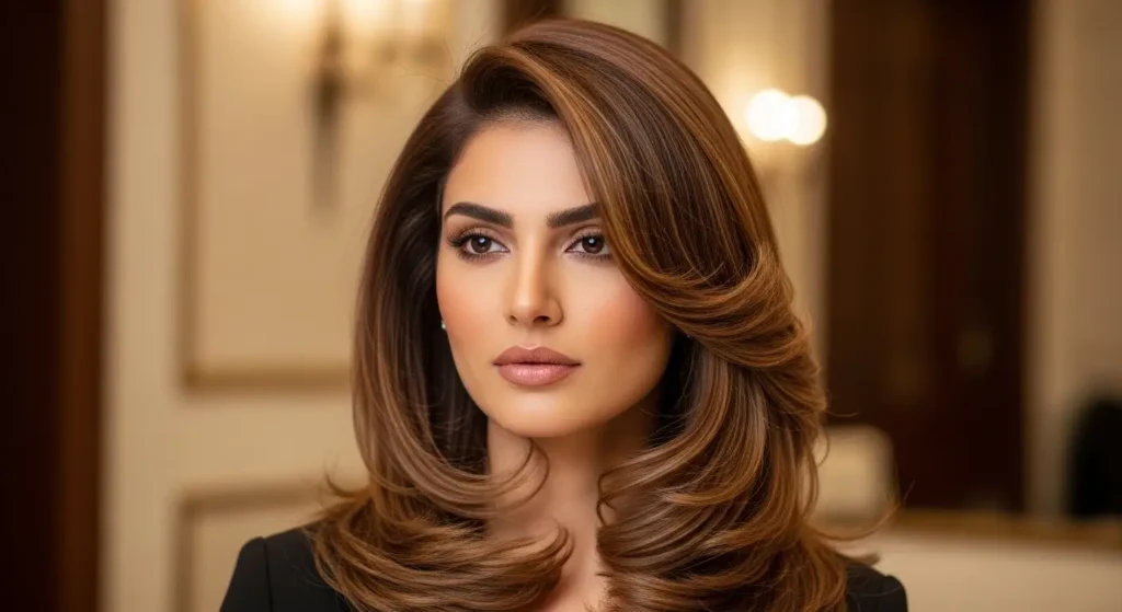 تسريحات الشعر بالفرق الجانبي والطبقات لإطلالة ساحرة تسريحات الشعر بالفرق الجانبي مع طبقات مموجة