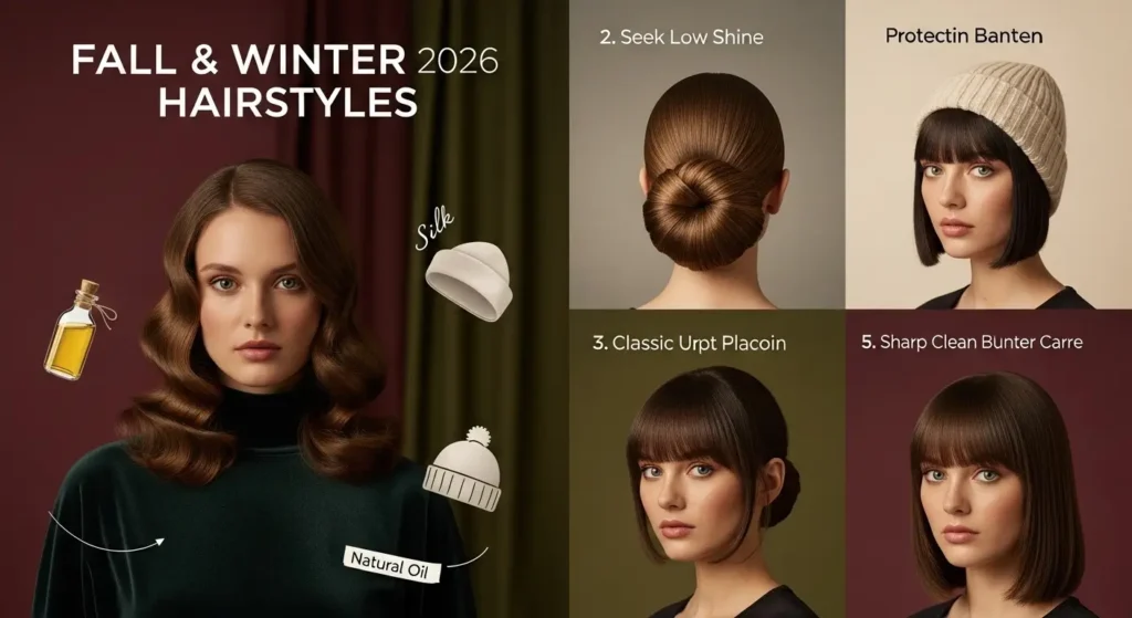 تسريحات الشعر خريف وشتاء 2026 تمنح إطلالة دافئة وفاخرة تسريحات الشعر شتاء 2026 موجات وكعكة وغرة ستائرية