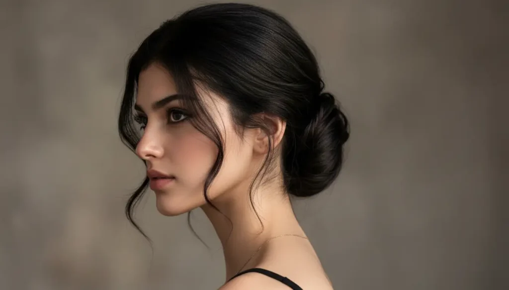 أجمل تسريحات الشعر كعكة منخفضة لإطلالة رسمية وأنيقة تسريحات الشعر كعكة منخفضة عند مؤخرة العنق لمظهر مهذب