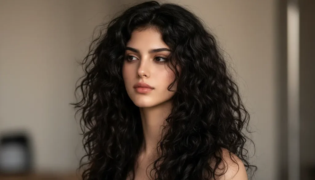 أجمل تسريحات الشعر كيرلي طويل بإطلالة فخمة وأنثوية تسريحات الشعر كيرلي طويل بطبقات خفيفة وحركة طبيعية