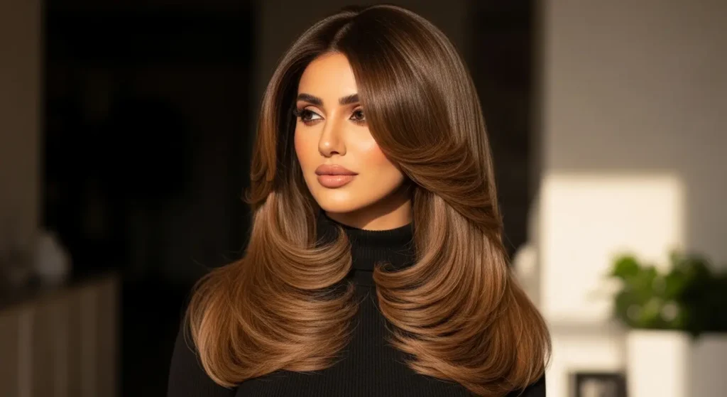 تسريحات طويلة للشعر الكثيف تمنح انسيابية وحركة فاخرة تسريحات طويلة للشعر الكثيف مع طبقات وموجات طبيعية
