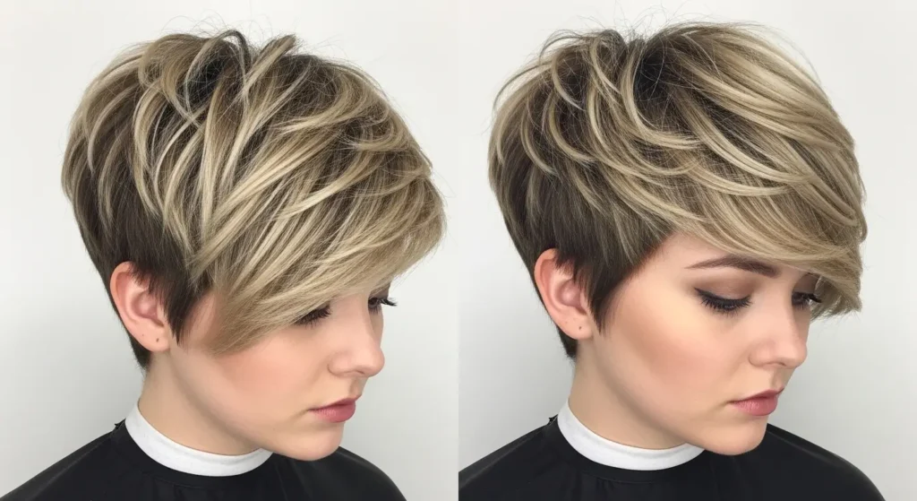 قصات قصيرة للشعر الكثيف تمنح شكل جذاب ونسيج طبيعي رائع قصات قصيرة للشعر الكثيف بيكسي وشاج مع ملمس جذاب