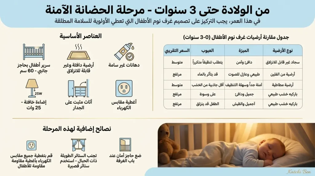 تصميم غرفة آمنة للرضع من الولادة حتى 3 سنوات بأسلوب ذكي وعصري غرفة آمنة للرضع توفر حماية وراحة تامة جداًمهم