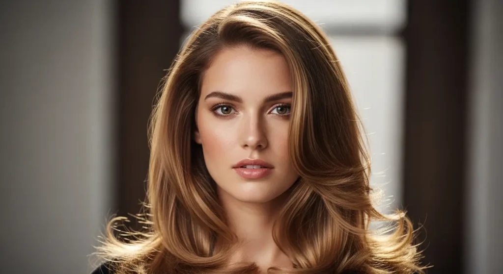 إطلالة بطبقات مدرجة للشعر الطويل تمنح حيوية وانسيابية طبقات مدرجة تمنح الشعر الطويل حركة وانسيابية طبيعية