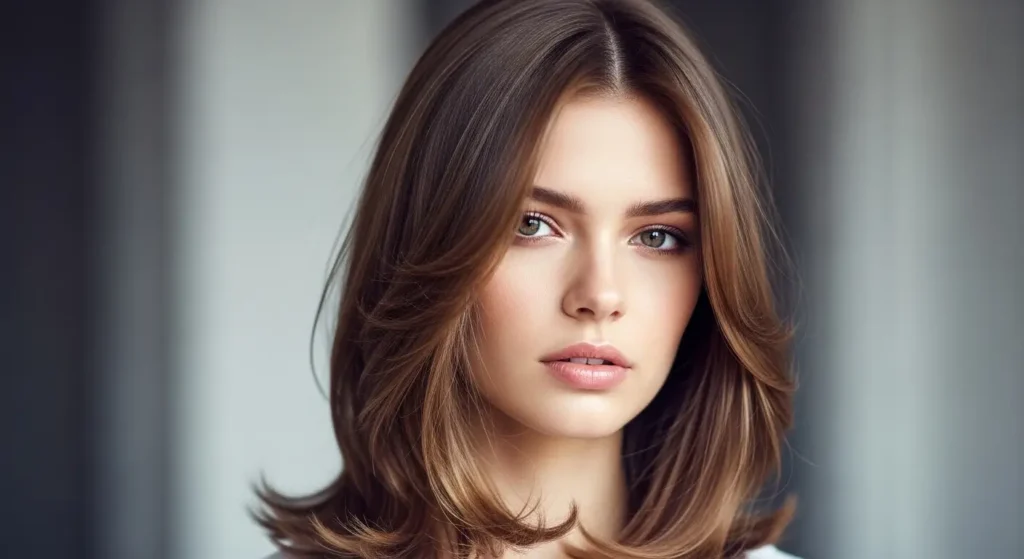 إطلالة بطبقات مدرجة للشعر المتوسط تمنح حجماً وحركة طبقات مدرجة للشعر المتوسط تمنح حجمًا وحركة طبيعية