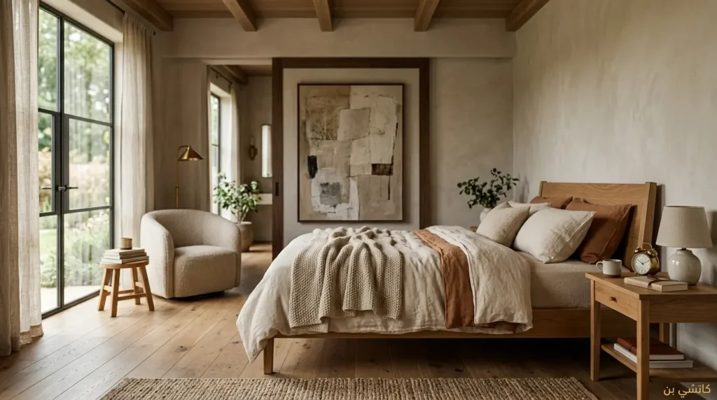غرف نوم مودرن بدون تكنولوجيا بتصميم تناظري هادئ جدا غرف نوم مودرن تناظرية بدون شاشات بتصميم هادئ فاخر