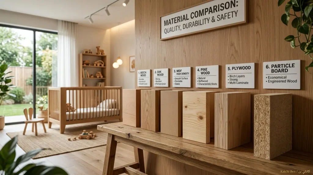 دليل فهم خامات غرف نوم اطفال واختيار الأفضل من حيث الجودة والأمان اختيار خامات غرف نوم اطفال عالية الجودة لضمان الأمان